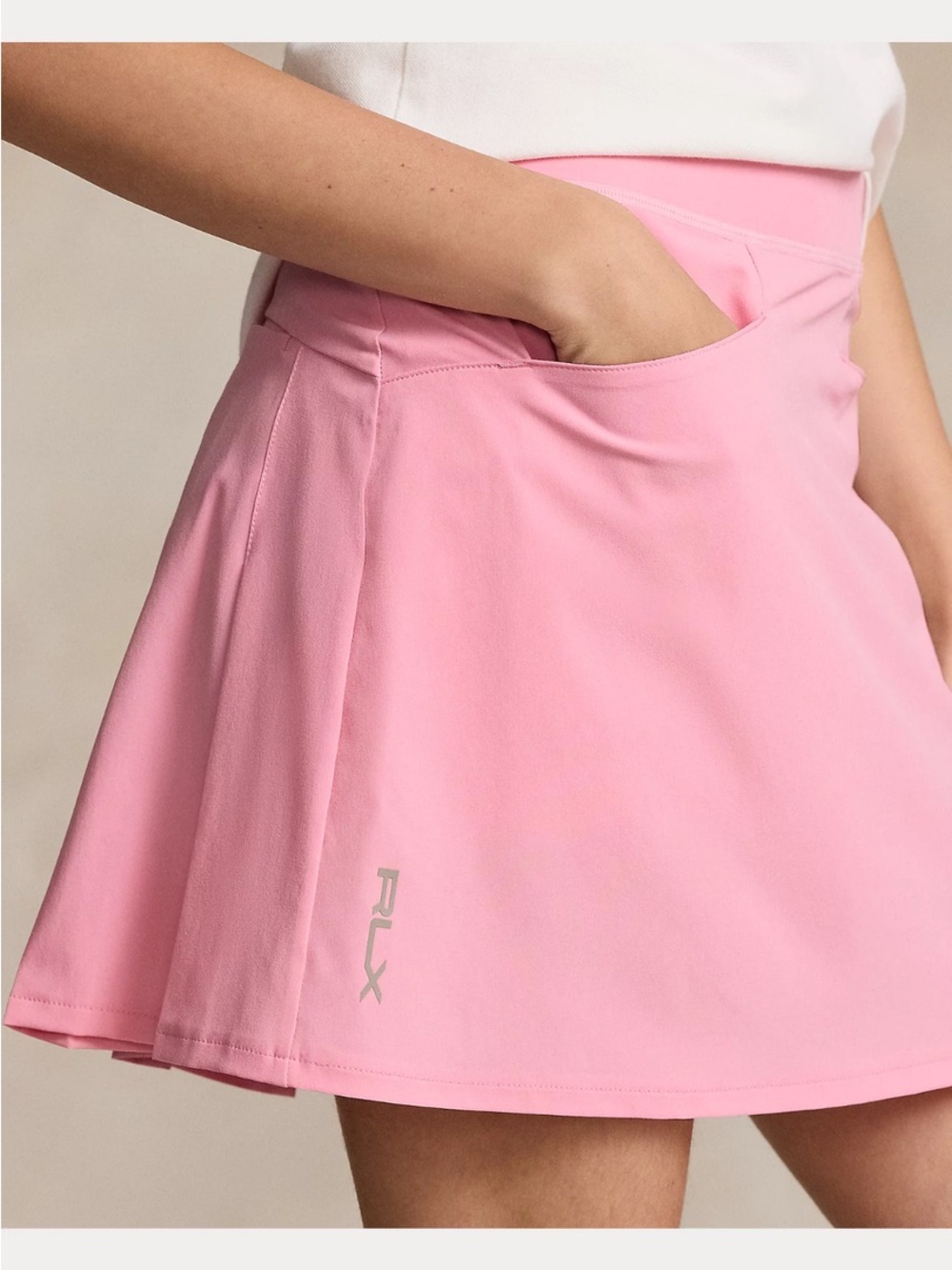 Ralph Lauren RLX Golf Tennis Skort Skirt Back Pleated Pink Large NEW NWT